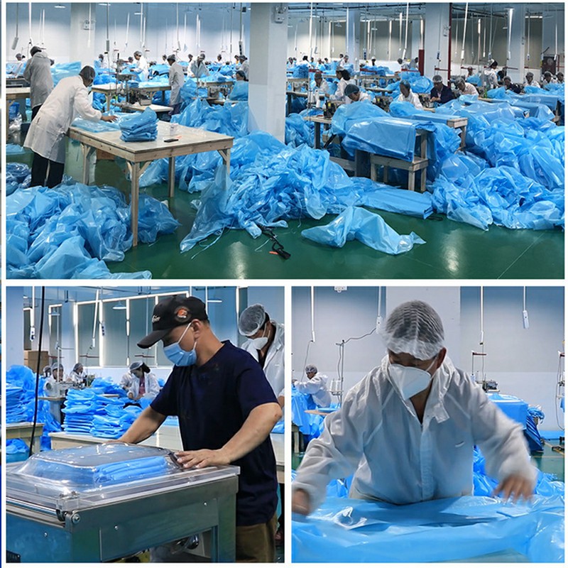 La fábrica de prendas de vestir de joxuan, en la ciudad de Yiwu, produjo 750 K de trajes de protección en menos de un mes.
